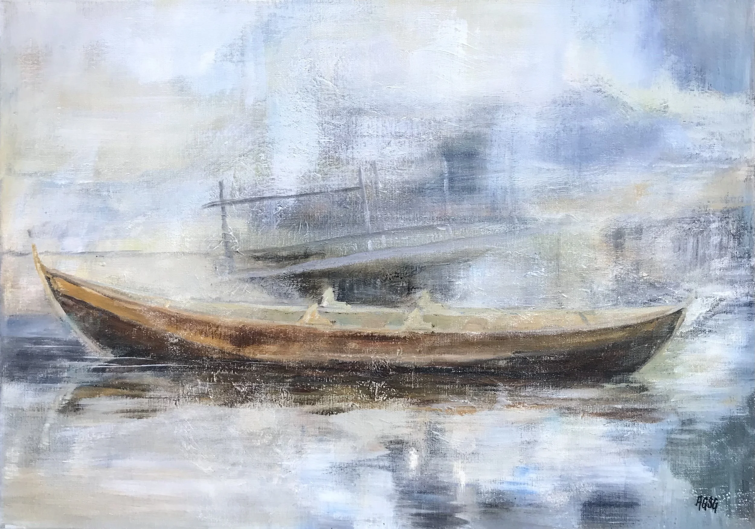 At the Floating Pier, acrylic on canvas 70x50.jpg