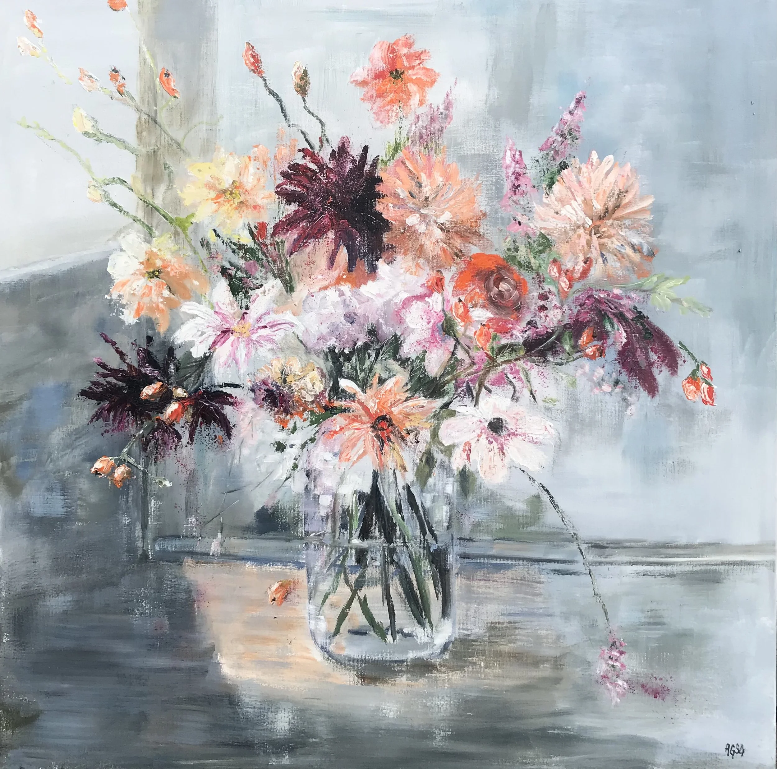 Flower Study 2. Acrylic on canvas 90x90.jpg