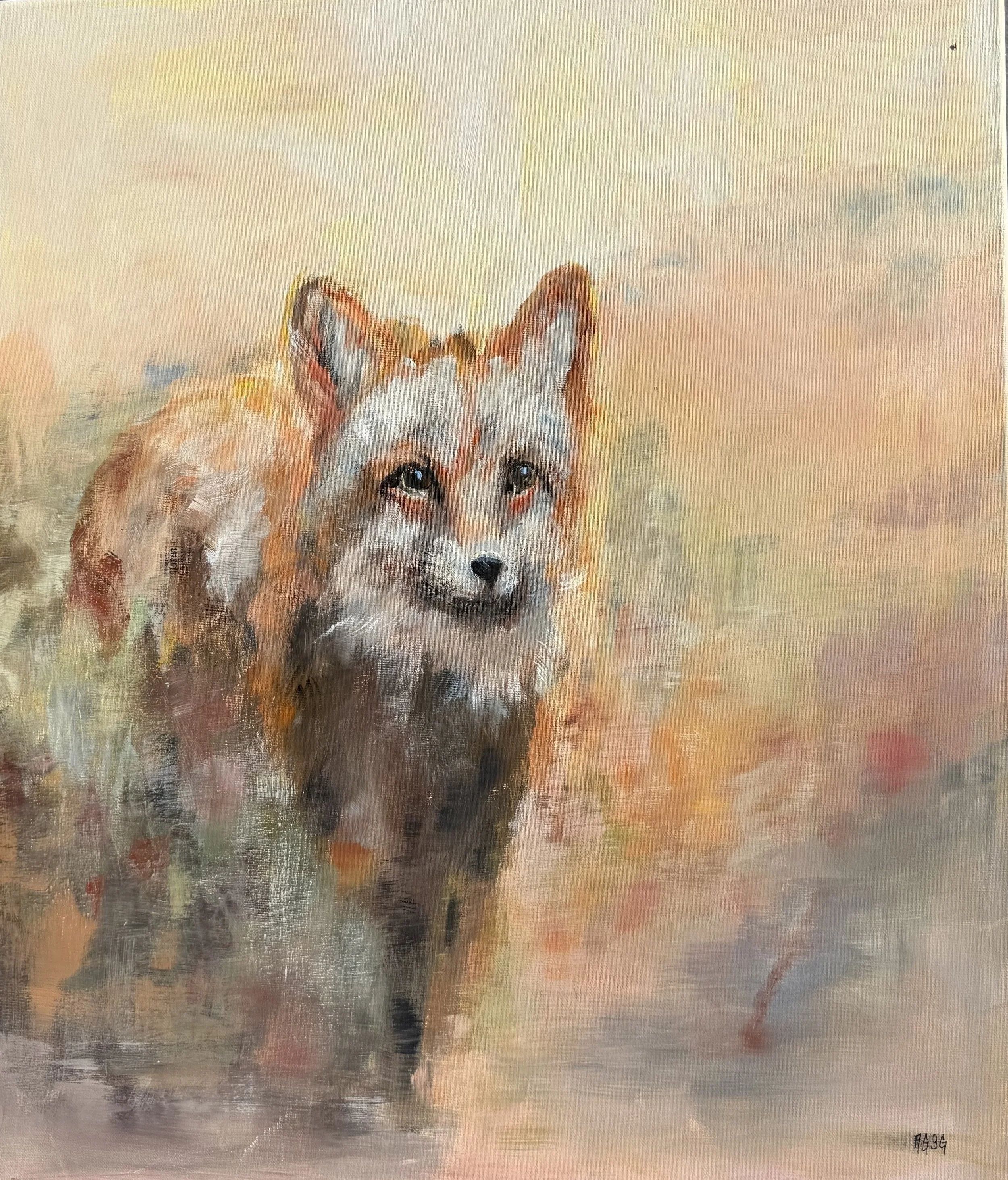 Red Fox Approaching, acrylic on canvas 60x70.jpeg