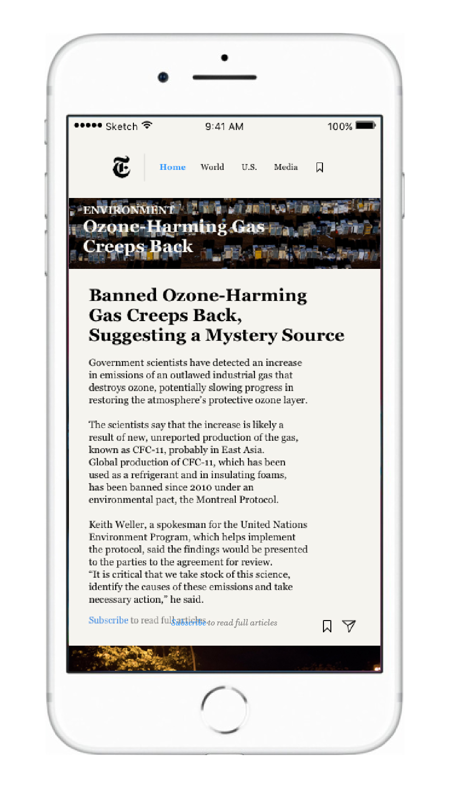 Clicking on the image reveals 3-4 paragraphs from the original article that provide you with a summary of the story.
