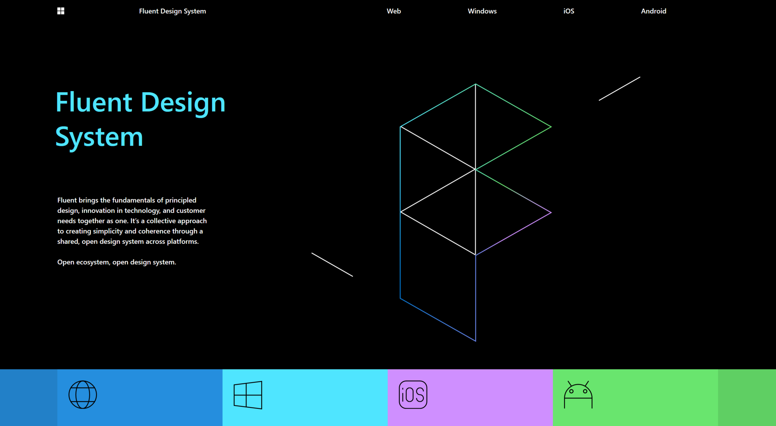 Fluent Design website (color reference)