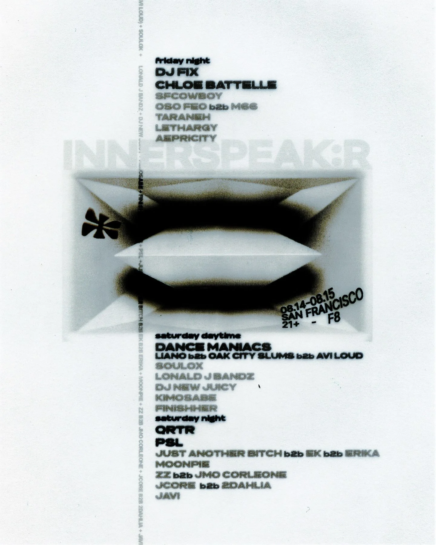 program audio: innerspeak:r (Friday-Saturday)