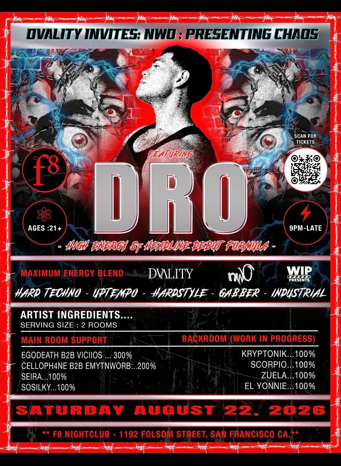 DVALITY INVITES NW0: DRO: CHAOS