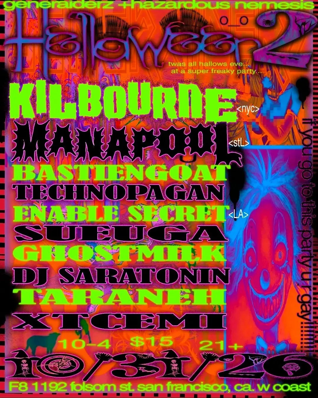 GENERAID3RZ HELLAWEEN2: Kilbourne, MANAPOOL, Enable Secret, Technopagan