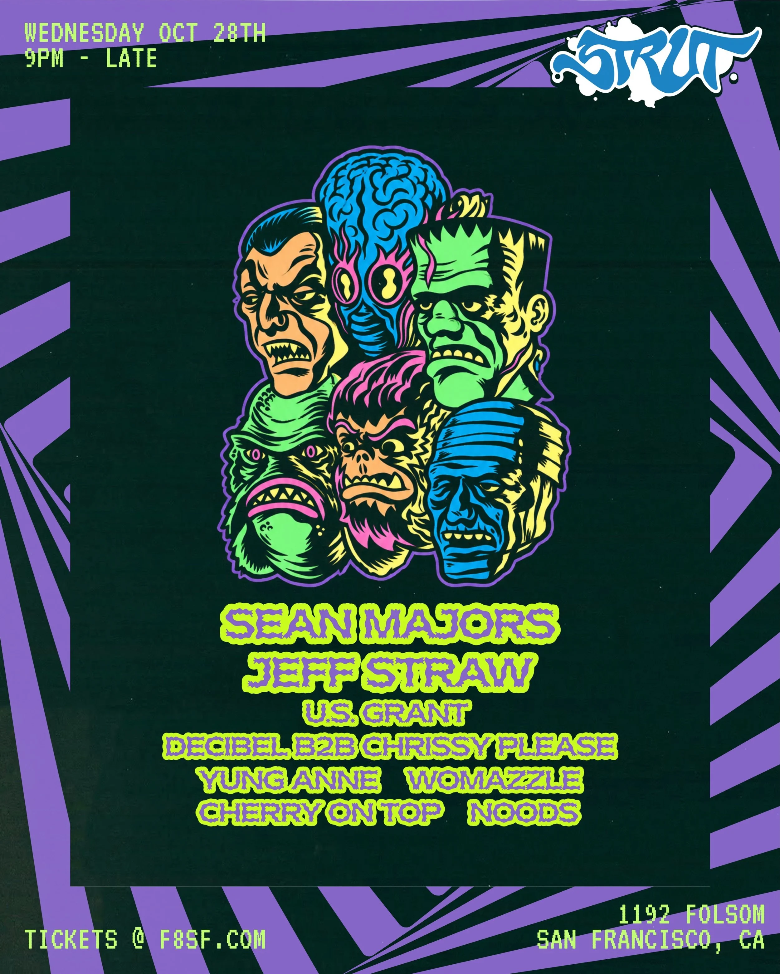 Strut SF and F8 Halloween Edition ft. Sean Majors, Jeff Straw and more