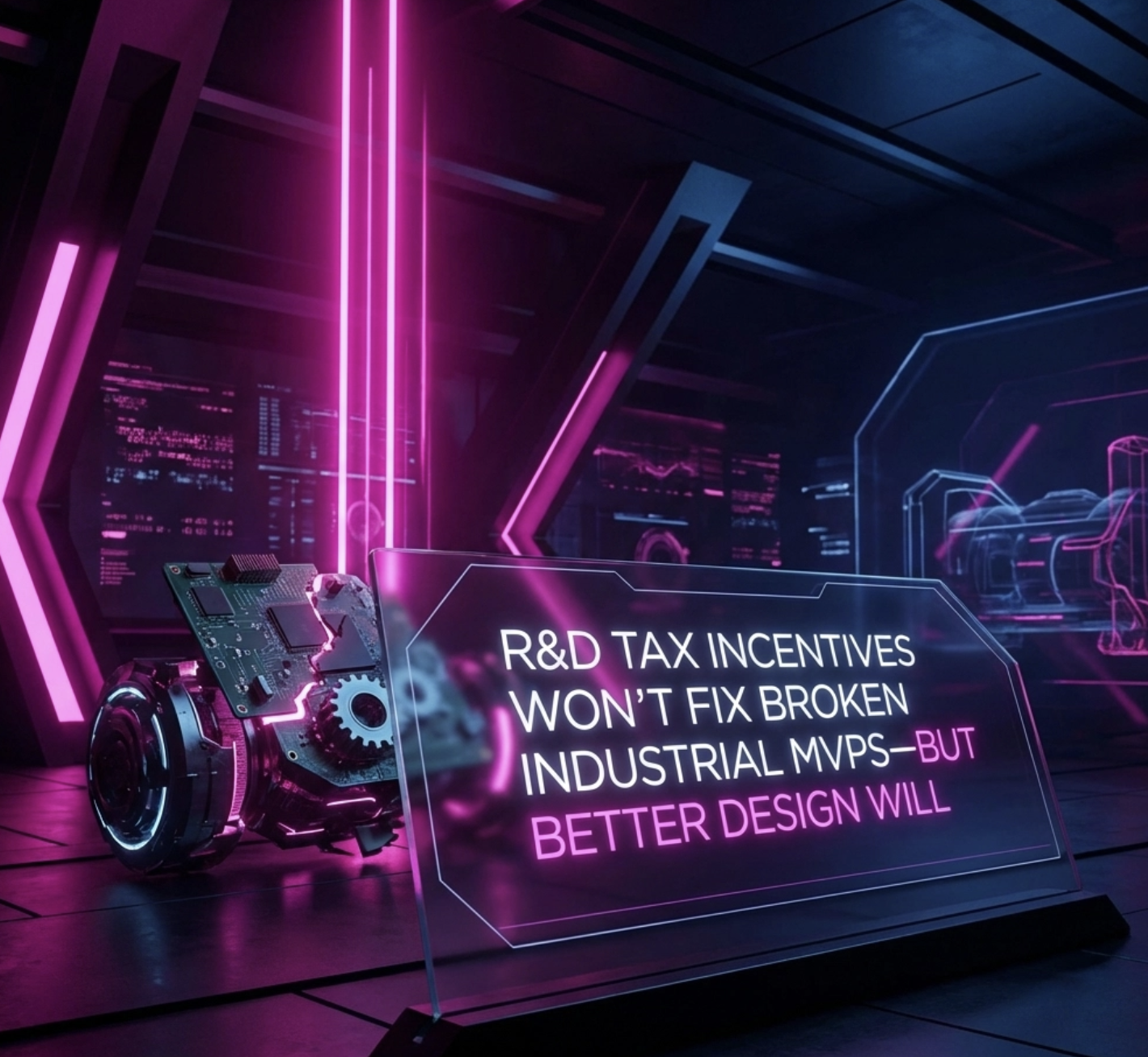 R&amp;D Tax Incentives Won't Fix Broken Industrial MVPs: But Better Design Will