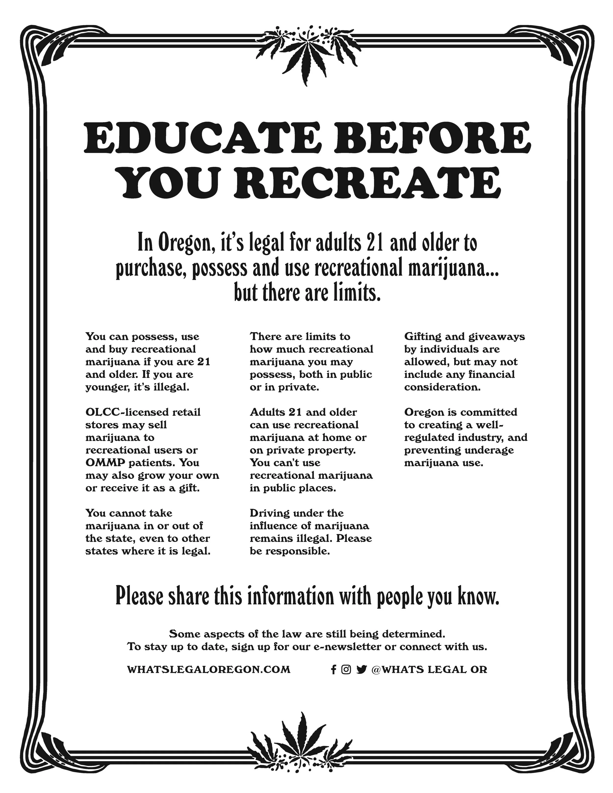 Educate Before You Recreate