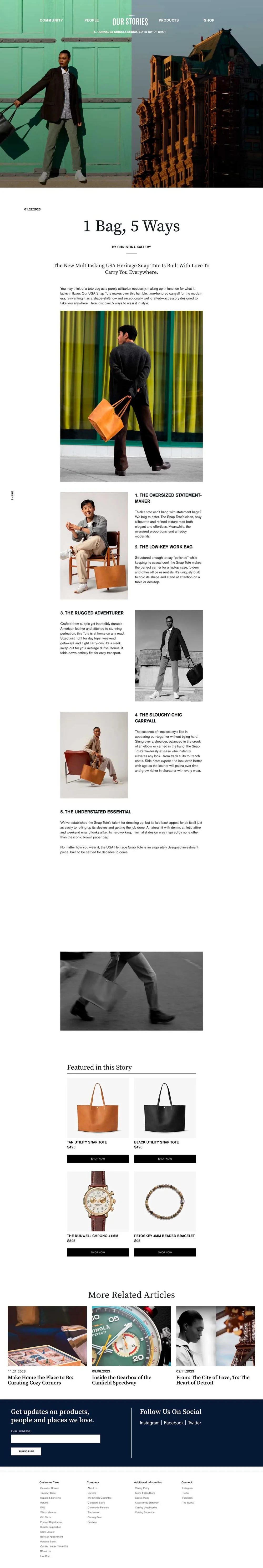 One Bag Five Ways — Christina Kallery
