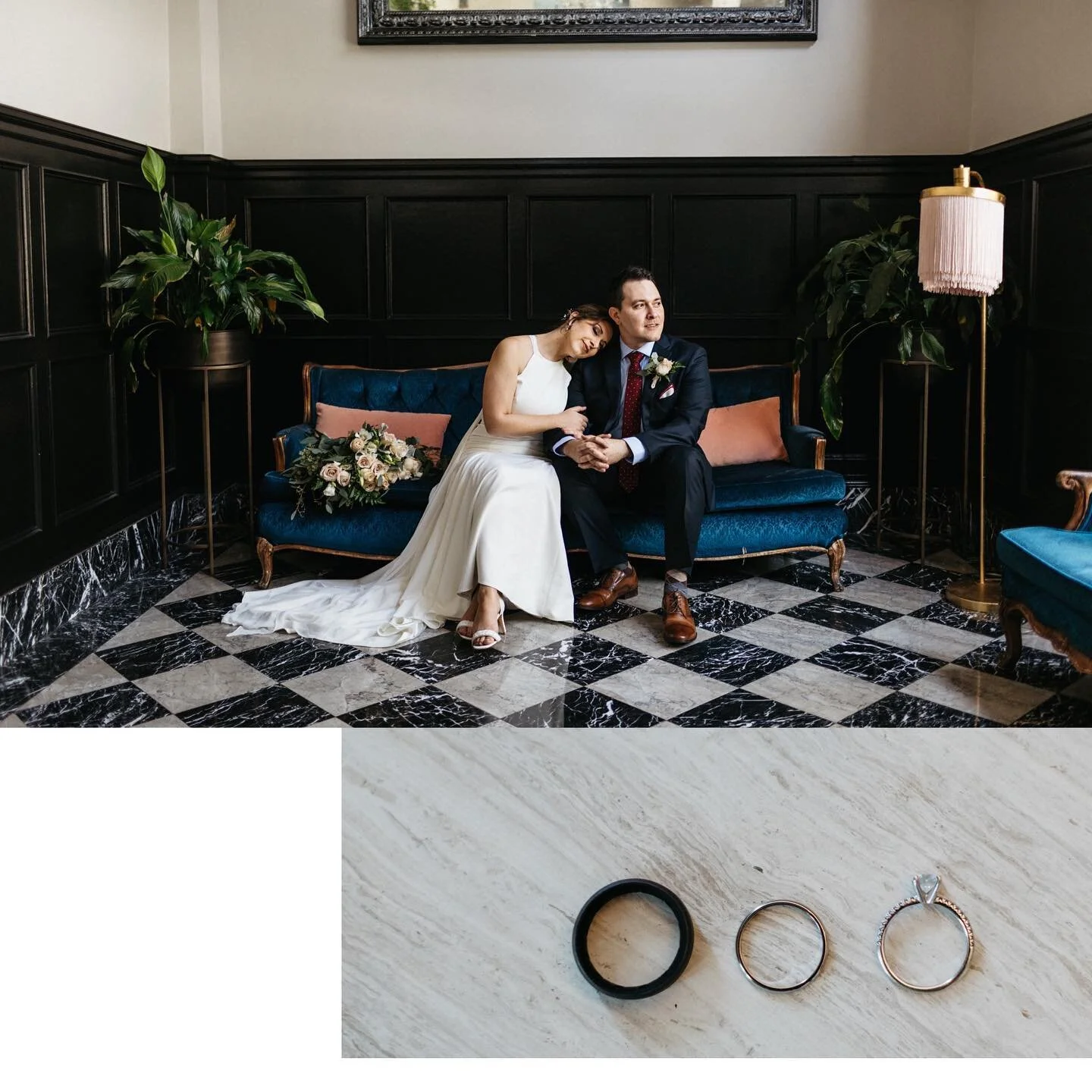 Tony and Allison at the Culver Hotel. ✨ Photographing another cute couple here today and just can&rsquo;t wait to be back in that vintage beaut.