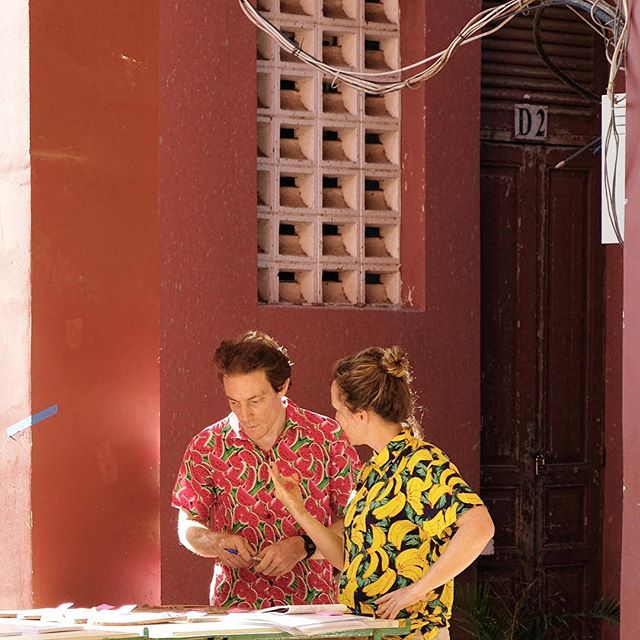 Trying to be serious in fruit shirts is near impossible; but always fantastic to to learn from and work alongside @evaesposto and the brilliant staff at the royal university of fine arts in phnom penh in cambodia for this years #streetlifestudies #un