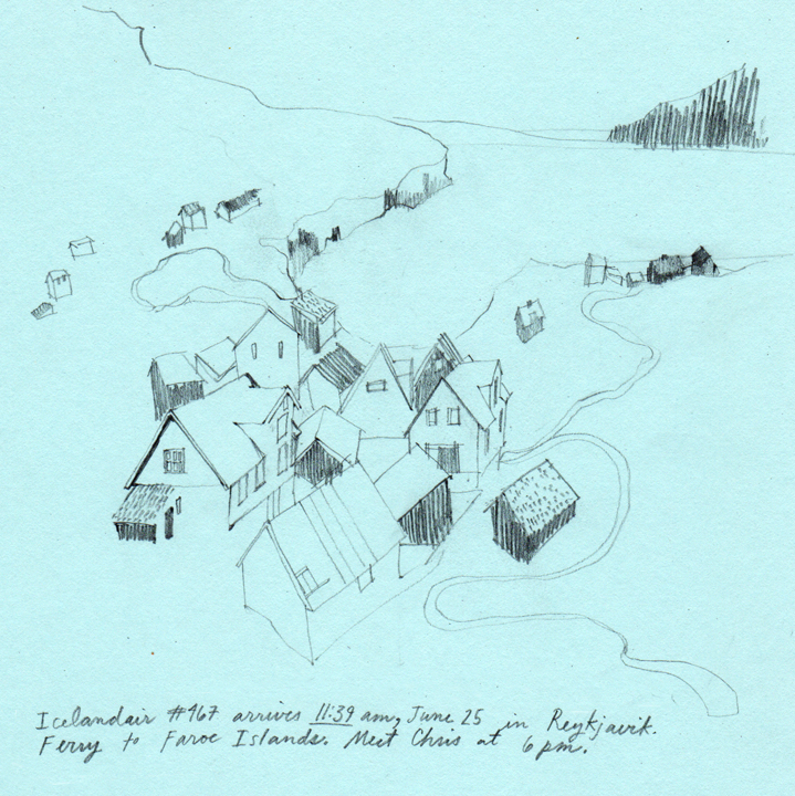  Discarded sketch from an illustration assignment - About the Faroe Islands in Iceland 