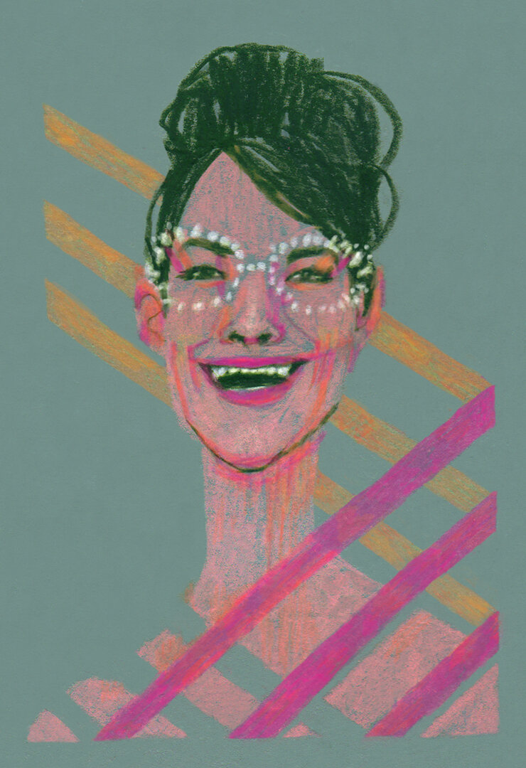  Unused portrait illustration of Kathleen Hanna for an upcoming podcast 