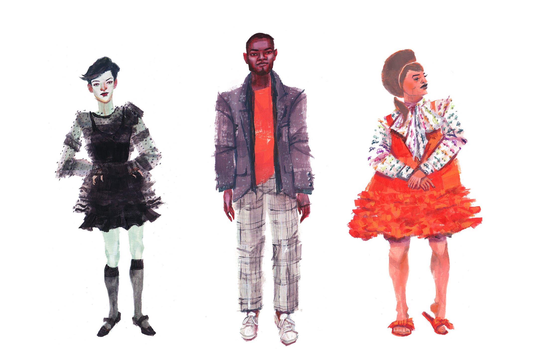  Week 4 Paper Dolls - Halloween/Fall Party theme. Dresses from Dice Kayek’s Spring Summer 2021 collection &amp; suit from Gabriela Hearst’s Fall 2020 menswear collection 