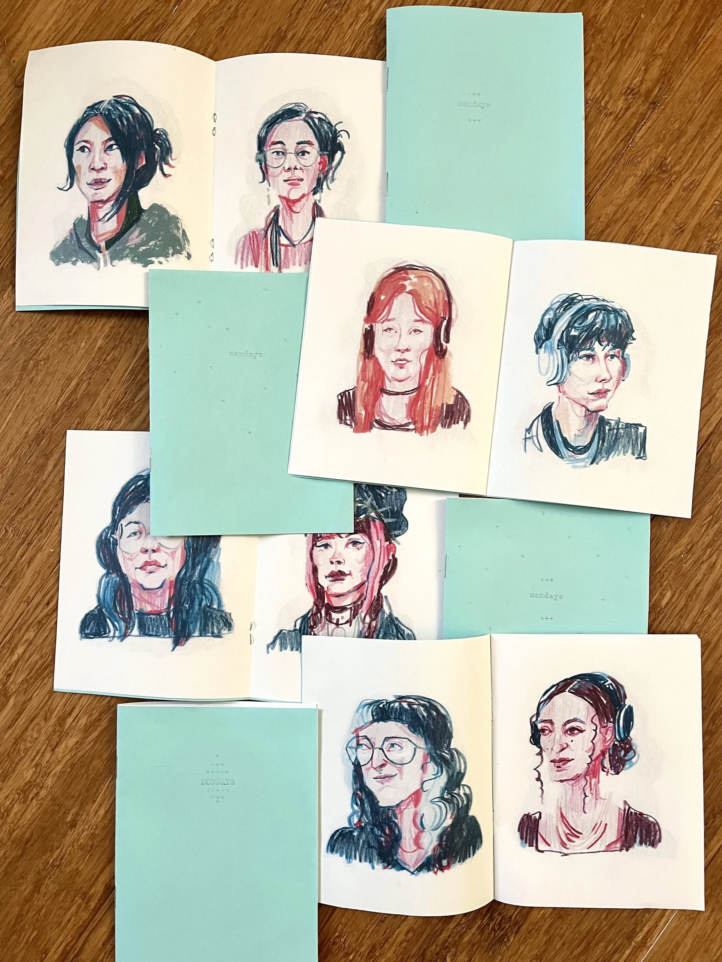  5 minute sketch zines of all of my Junior Illustration I students 