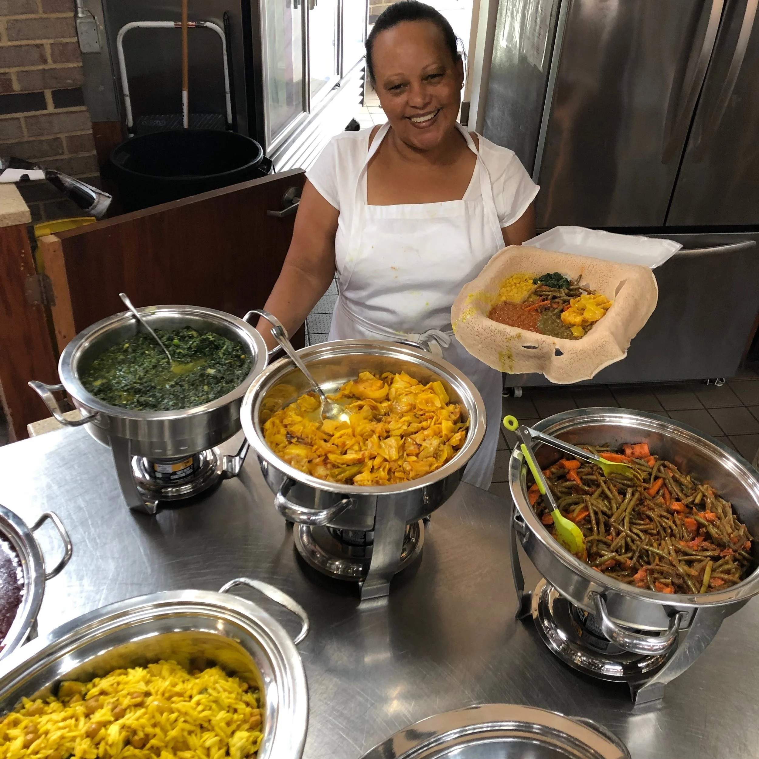 A sampling of vegetarian offerings from Legumes Ethiopian