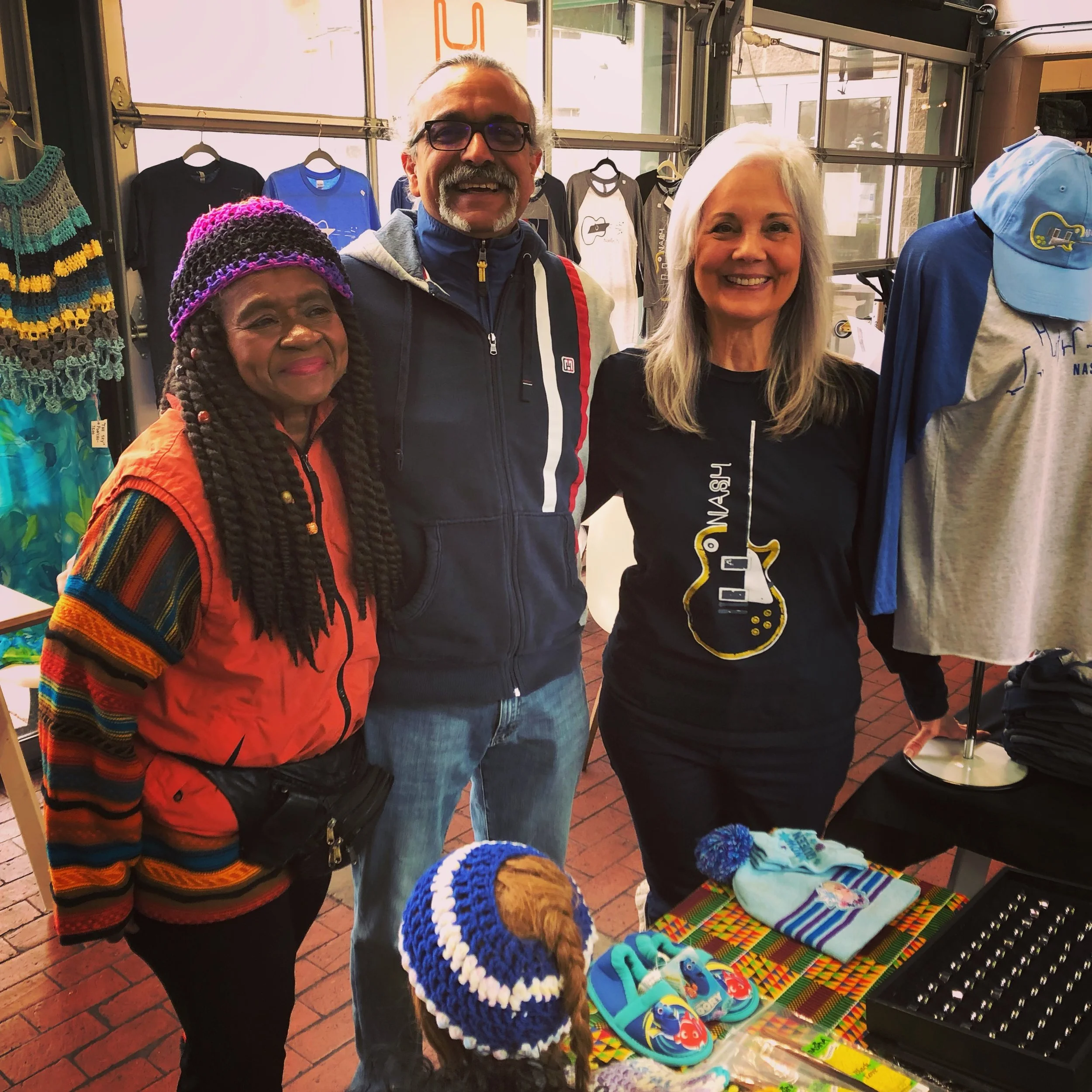 “What I love most about the market is the community of vendors that sell there as well as the staff that runs it,” says Helen Prater (at right), hanging out with fellow vendors Lily Webb and Ihsan Tunceren at a recent Wednesday Winter Market.