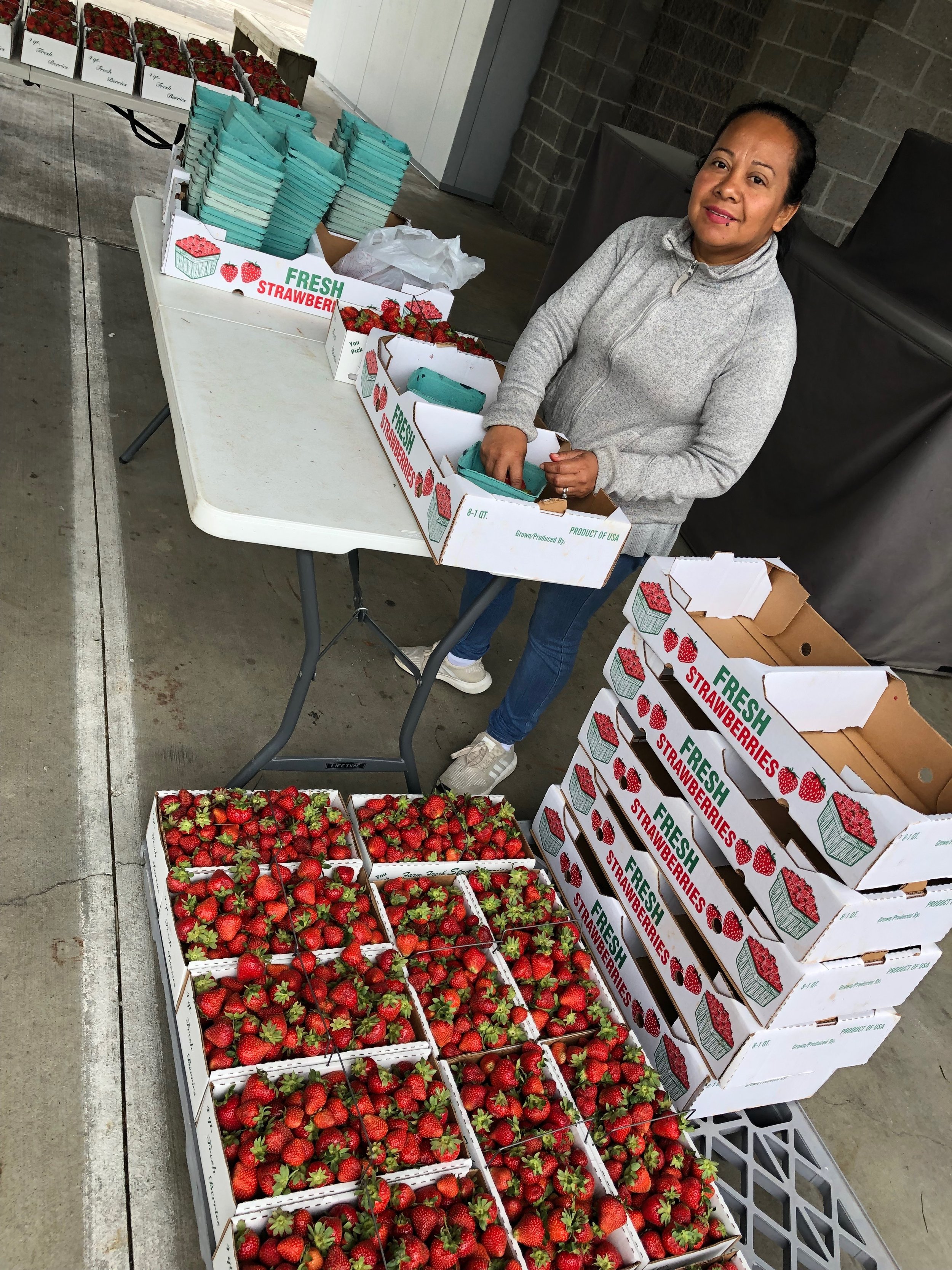 Prepping Swafford’s berries