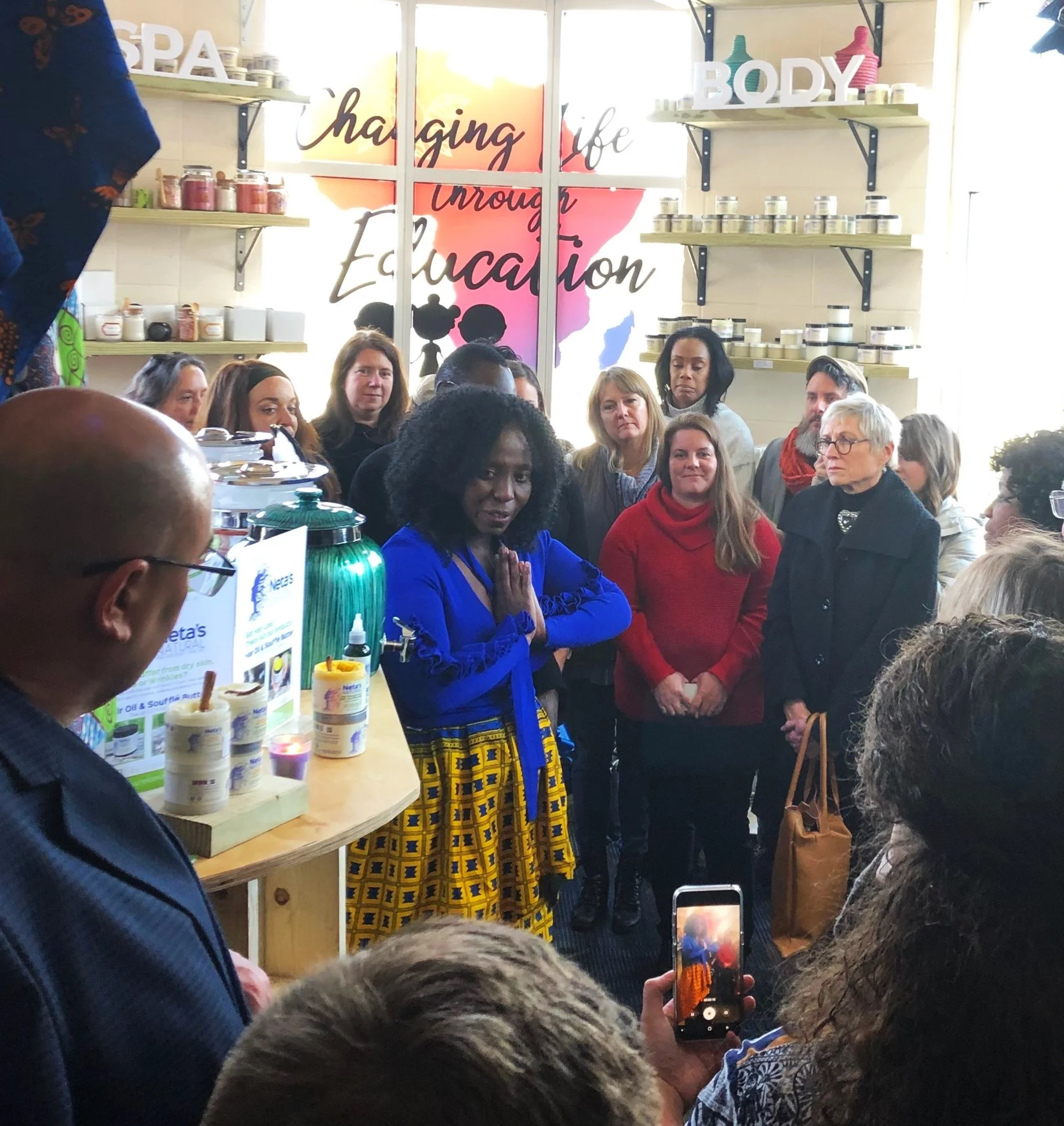 Martha (center) opened her new store inside the NFM Market House to great acclaim in January.