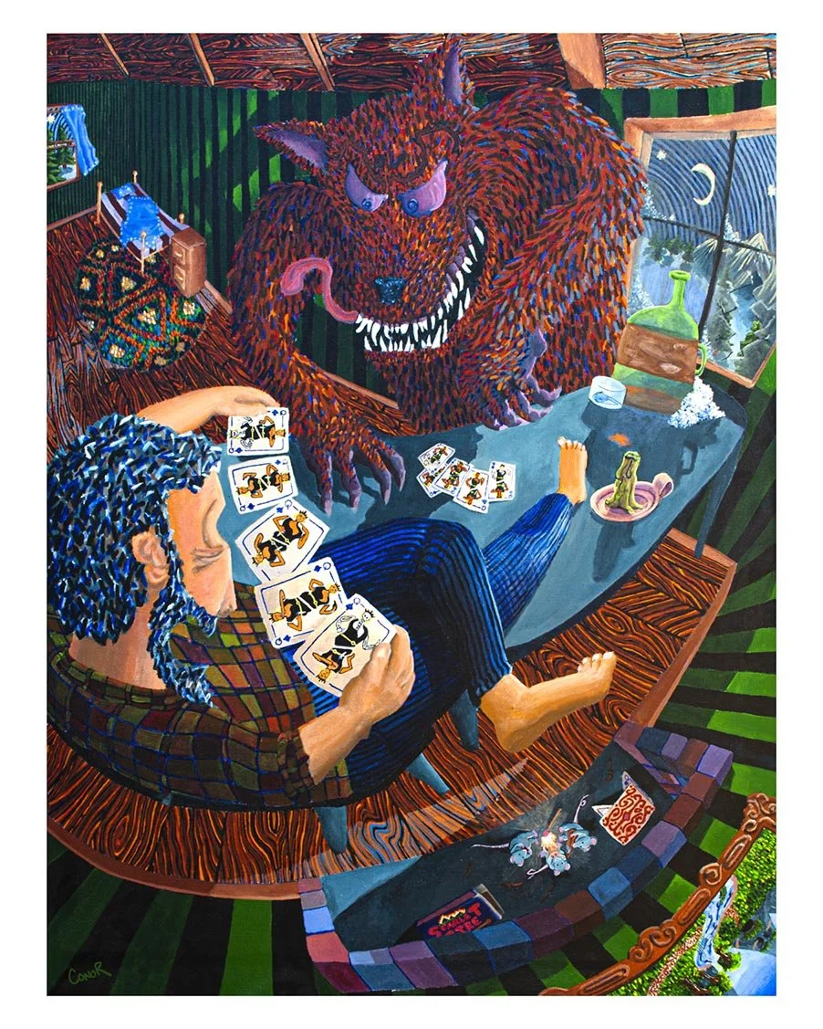 The Cards Were All the Same     -      3'x4' Acrylic Painting