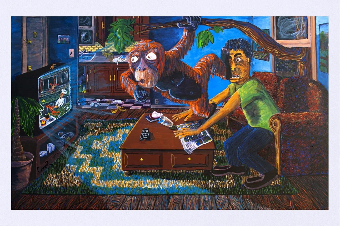 Monkey Problems     -     5'x3' Acrylic Painting