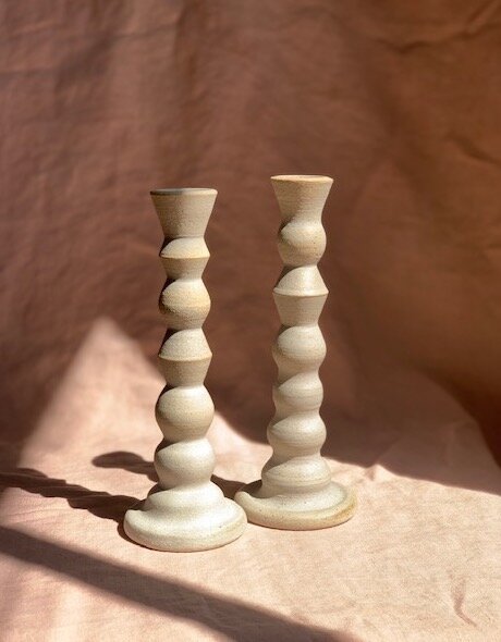 Sculptural Pair/ Gold Oyster