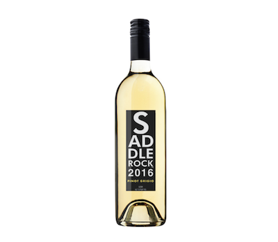 2016 Saddlerock Pinot Grigio- Lodi Light and crisp, this wine will help keep you cool all year long. Hints of white blossom, lime, honeydew, and pear envelop your nose as it leads into a nectarine, tart peach, and pineapple palate. Each sip is more refreshing than the last!