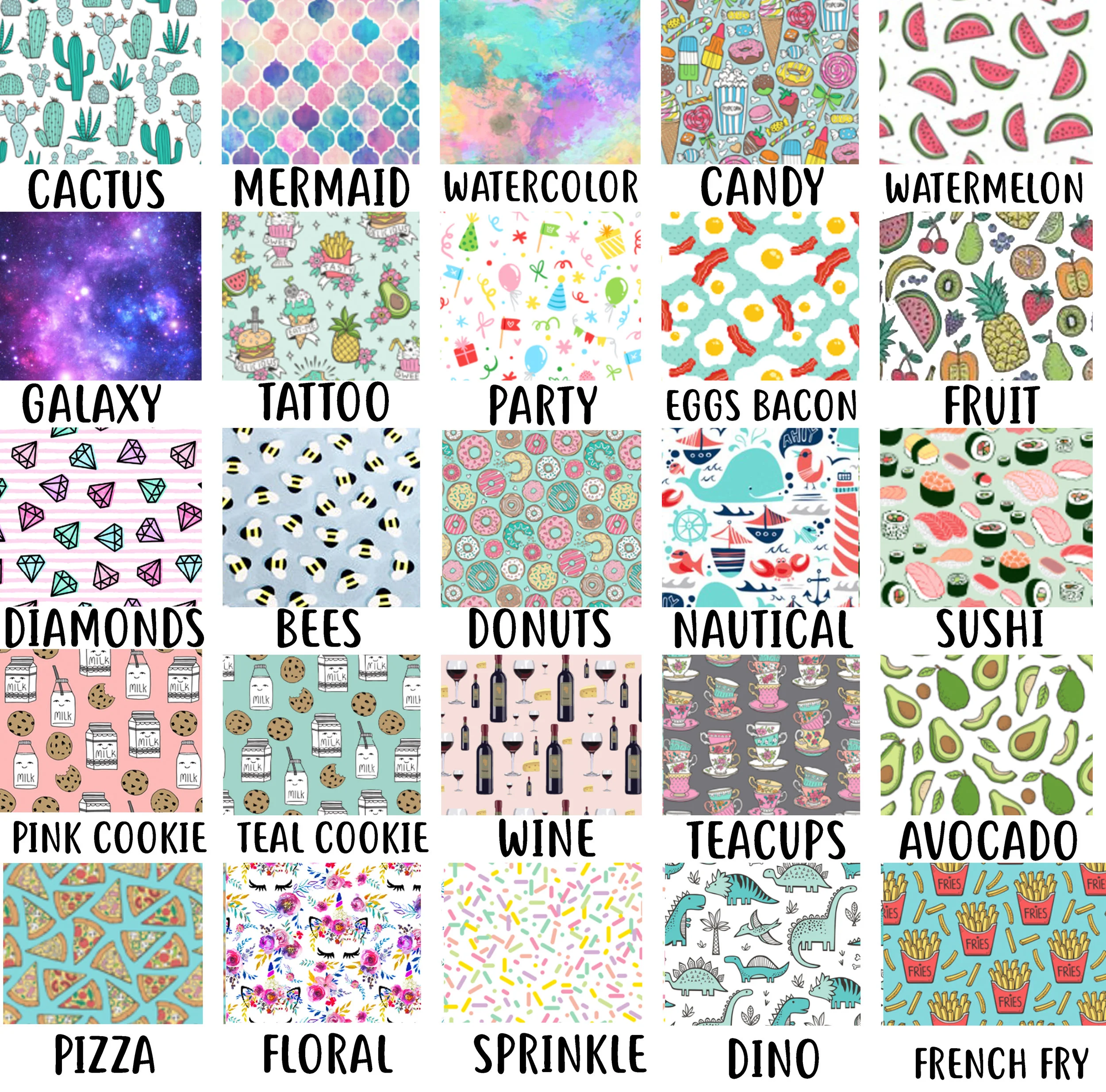 print hair scrunchies tshirts.jpg