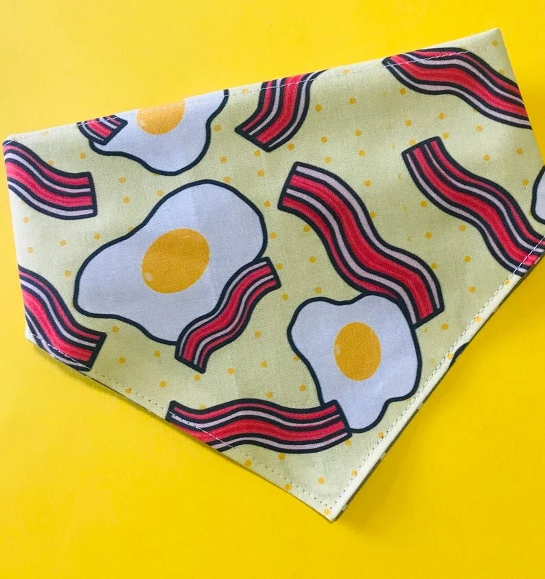 Bacon and Eggs Dog Bandana and Toy — Fox Named Todd