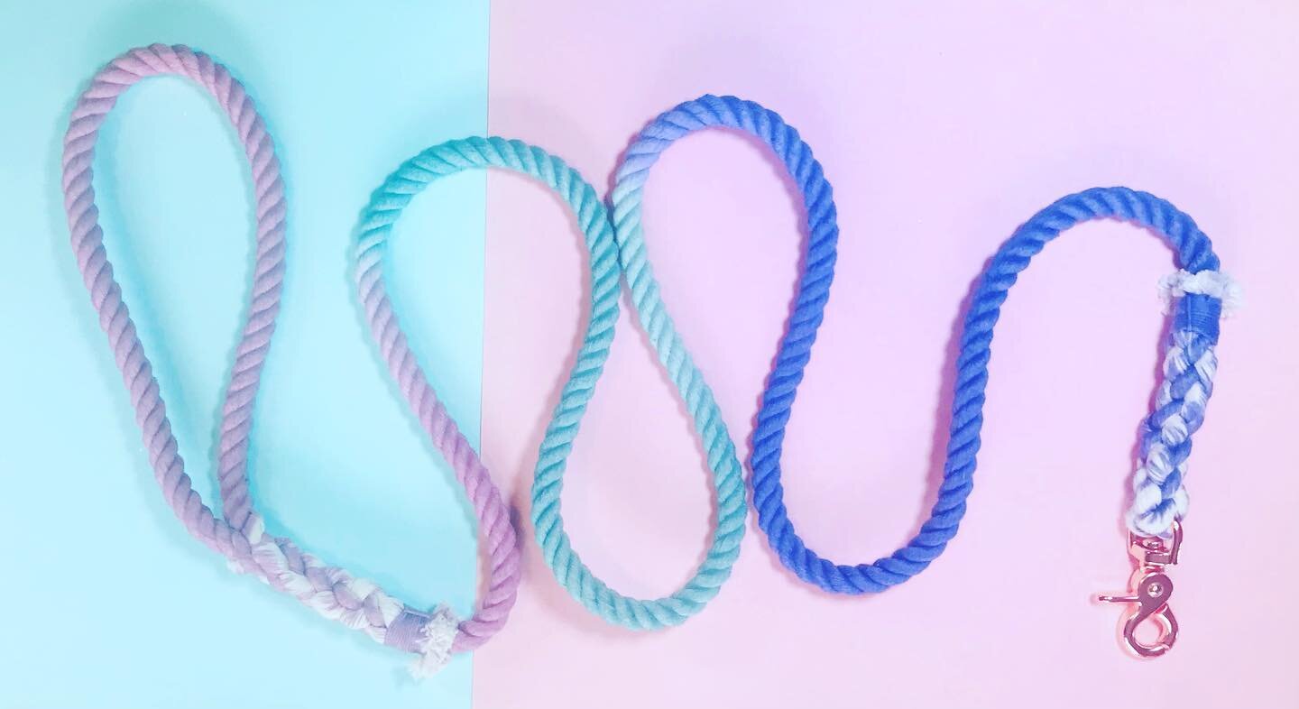 💕 Cotton Candy Realness 💅 Snag some of our new limited Rope Leashes, they are selling fast so hurry and get your paws on these beauties 😍🦊