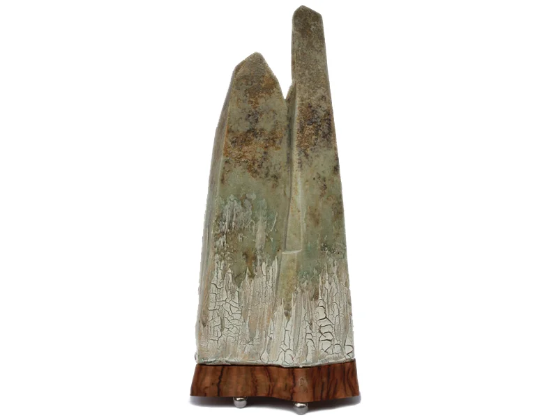 Pinnacle 2014 39 X 25 X 20 ceramic, wood, stainless steel