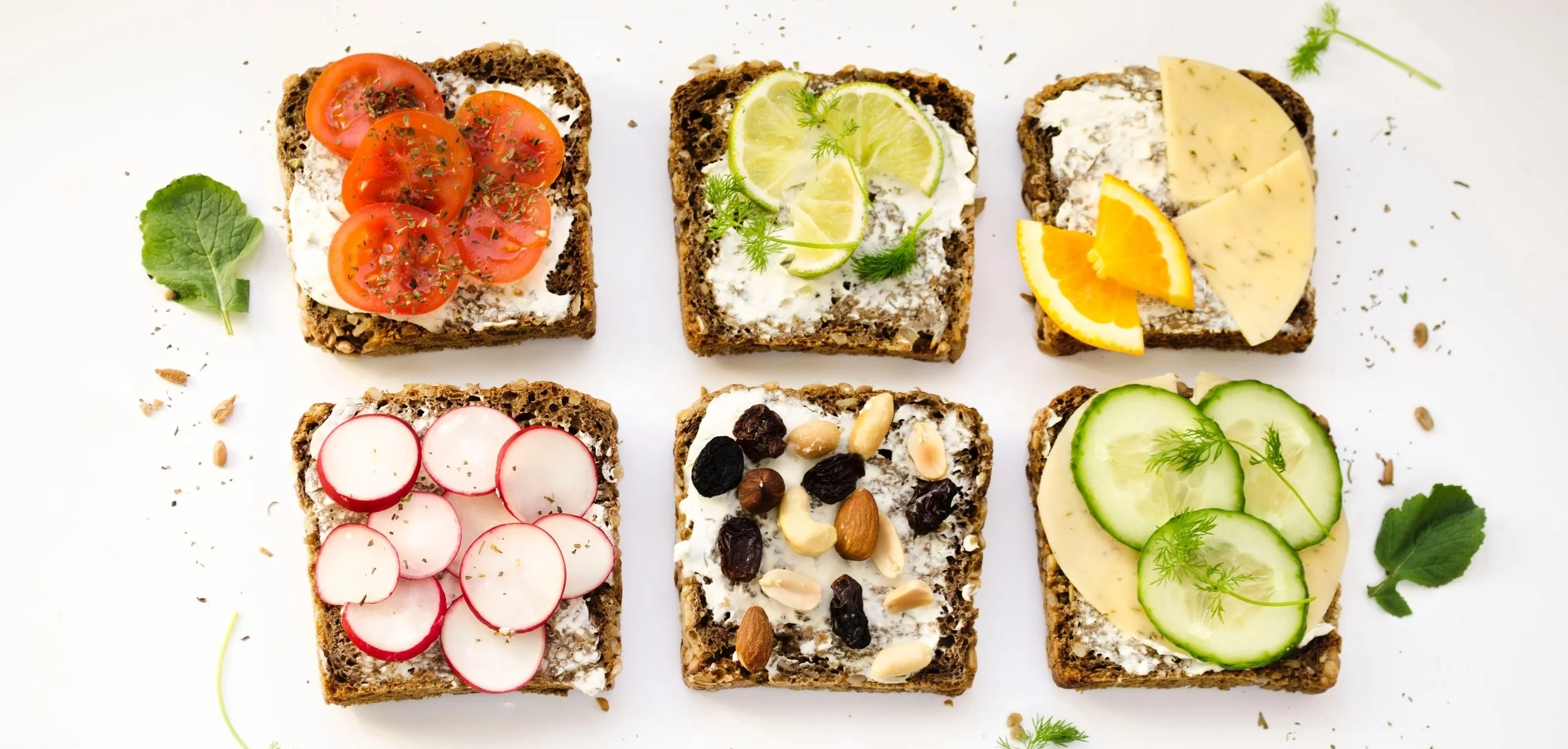showing toasts with various toppings as snack options.jpg