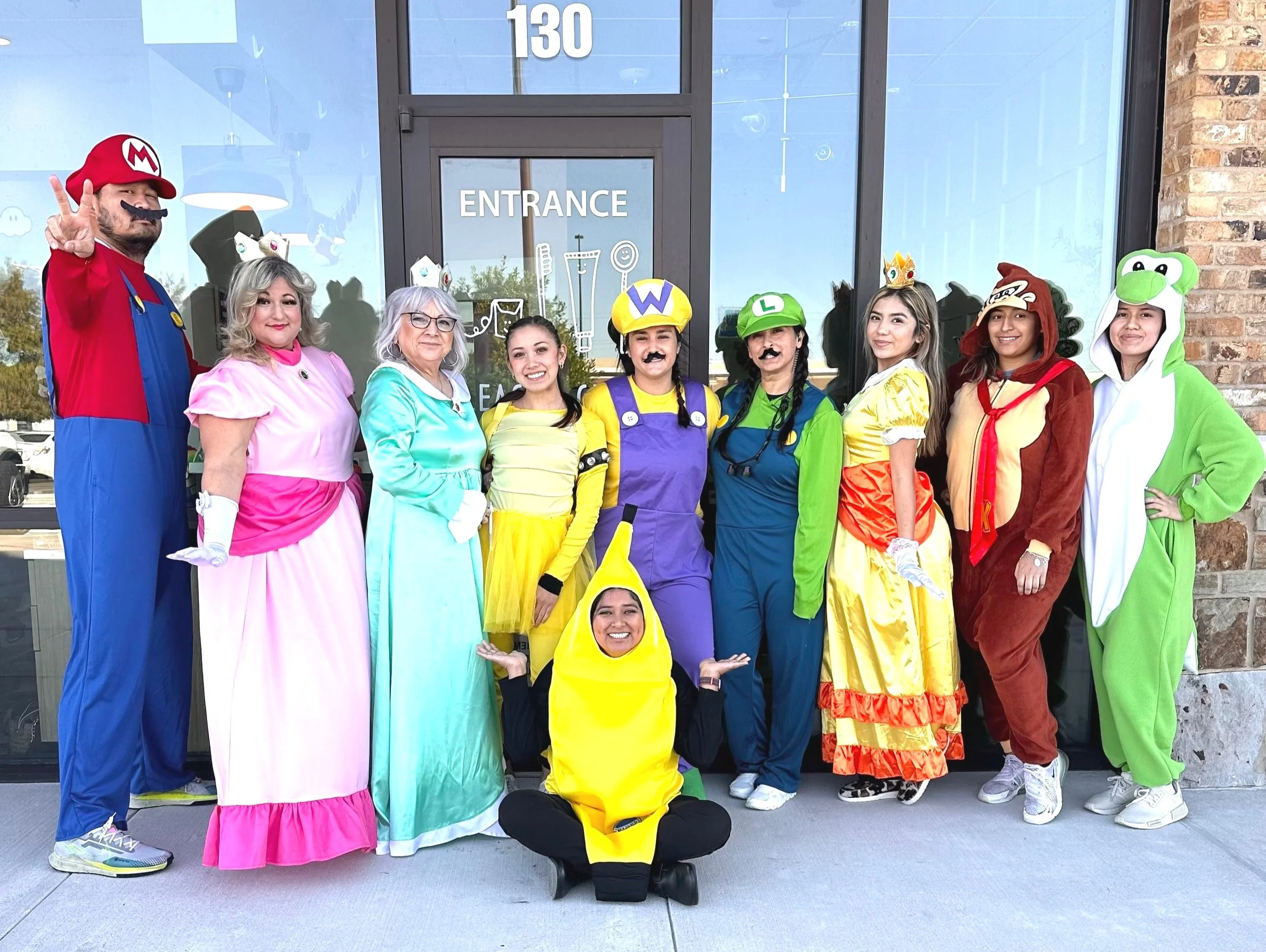 Out team dressed up for Halloween