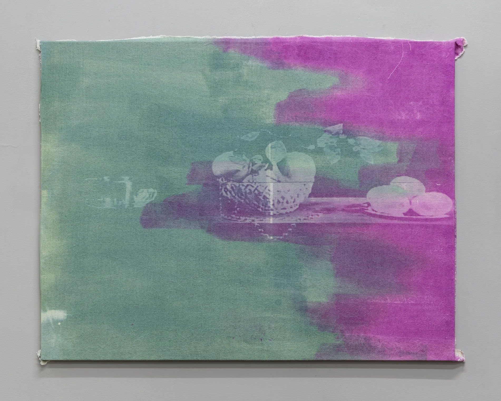 Jeremy Eaton, Permissibility (in a puff of smoke), 2018. UV exposure print on canvas