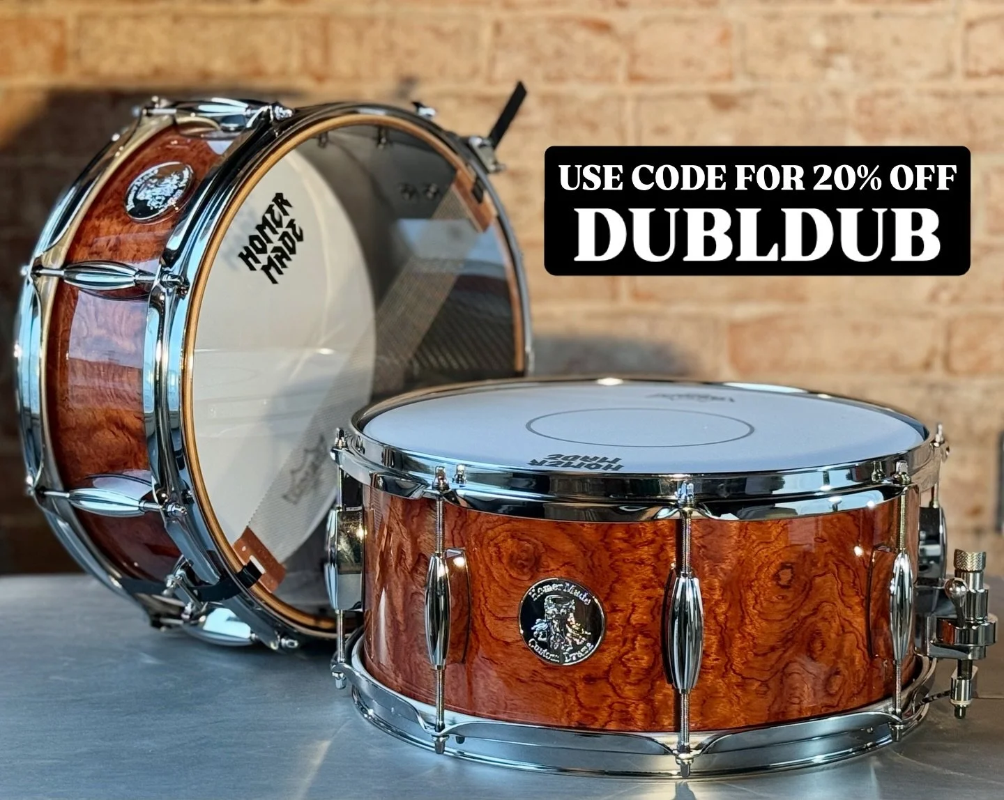HAPPY CYBER MONDAY Y&rsquo;ALL!🥁 our handmade custom Bubinga Carbon Fiber snares are available on Homer Made Drums .com in limited quantities! Grab them while they&rsquo;re on sale!!!❤️&zwj;🔥
