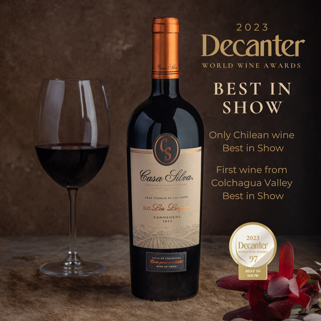 SILVA 2022 IS LINGUES AT LOS NIMBILITY AWARDS SHOW — IN TERROIR WORLD CARMENERE DECANTER WINE CASA BEST LOS 2023 DE GRAN D.O. ANDES