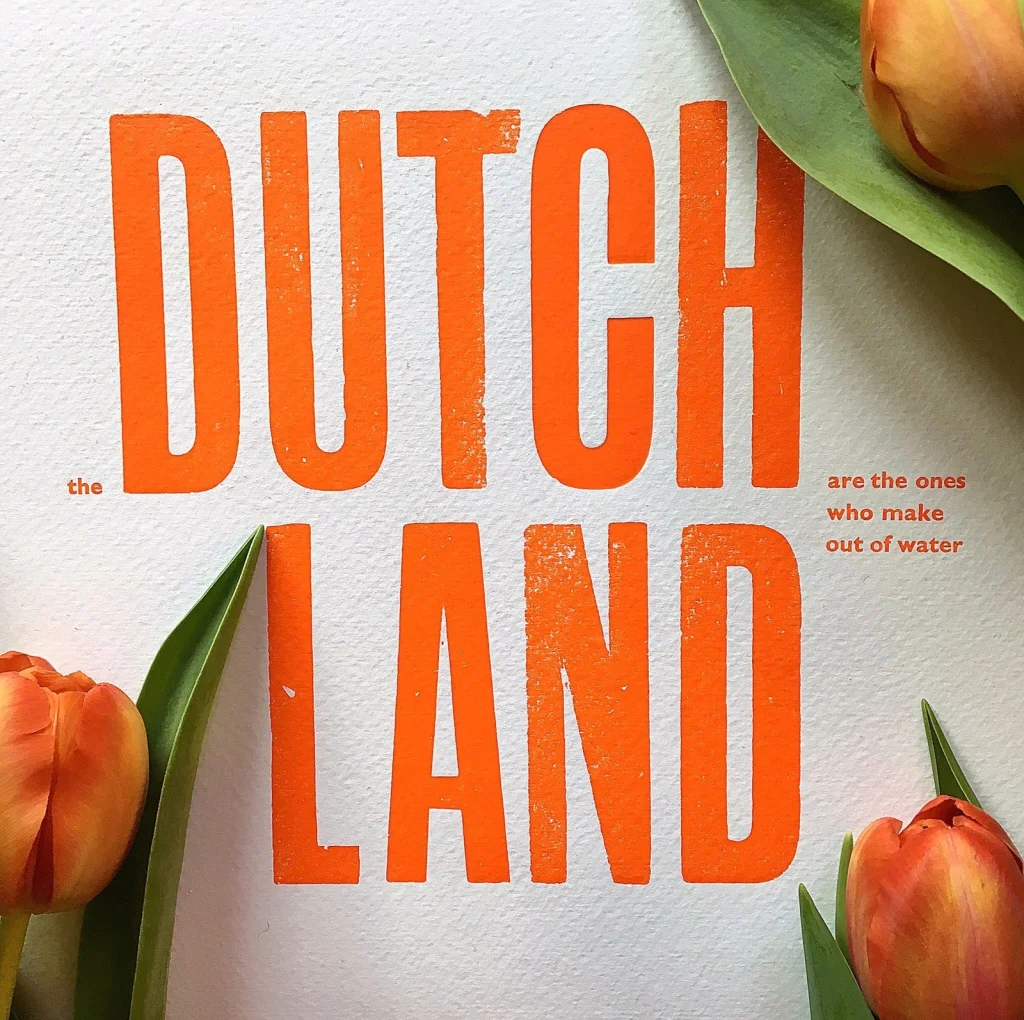 dutchland letterpress print with tulips 2.jpg