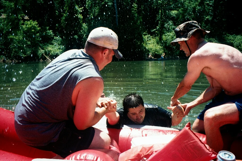 Big B gettin' in raft.jpg