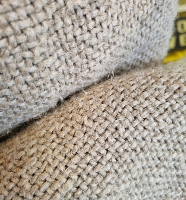 Chunky extreme weight  Belgian Linen , arguably the top of the fabric food chain. Pop in for a touchy feel.