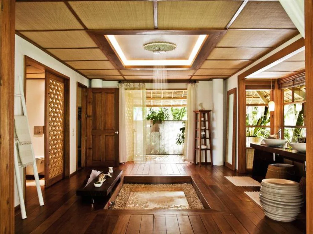 Rain forest shower at Dedon Island Resort, Siargao, Philippines