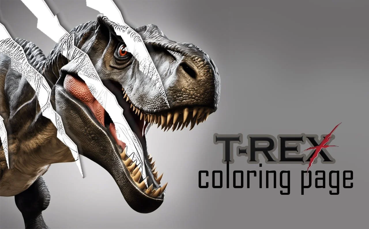 T-Rex Coloring Page