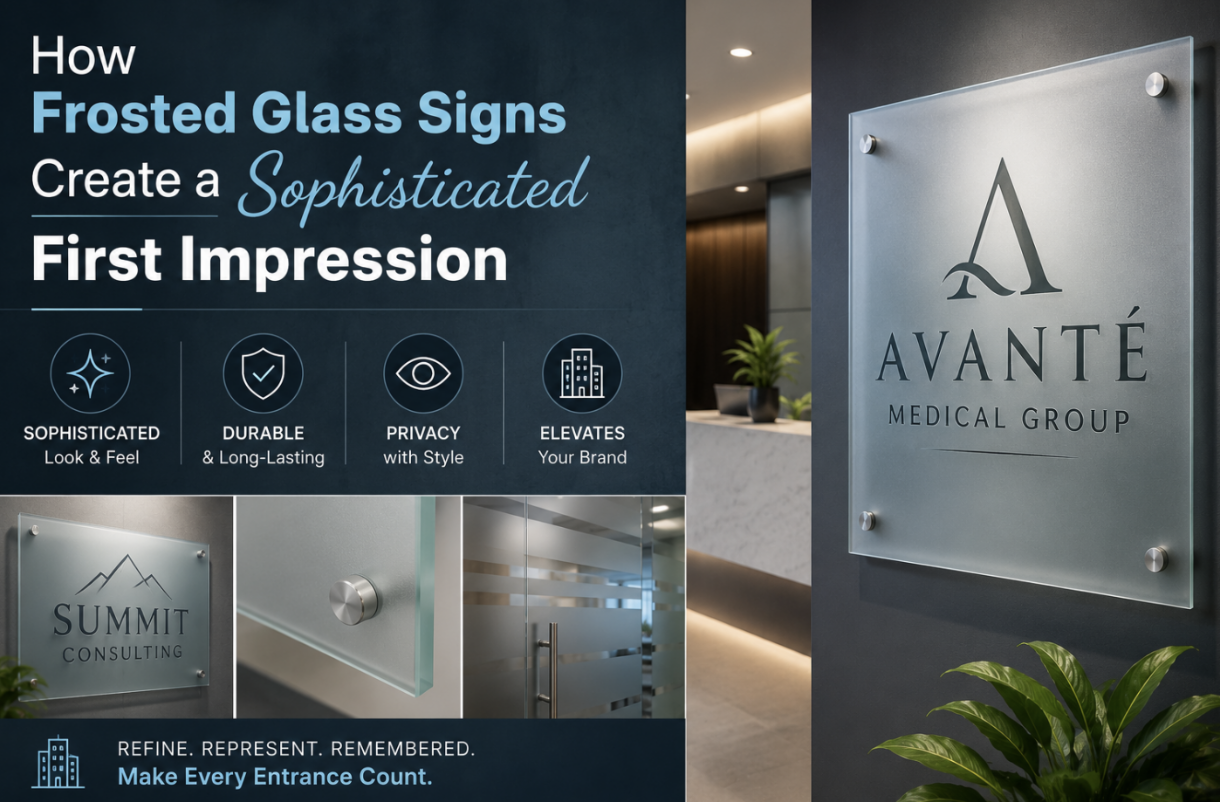 How Frosted Glass Signs Create a Sophisticated First Impression