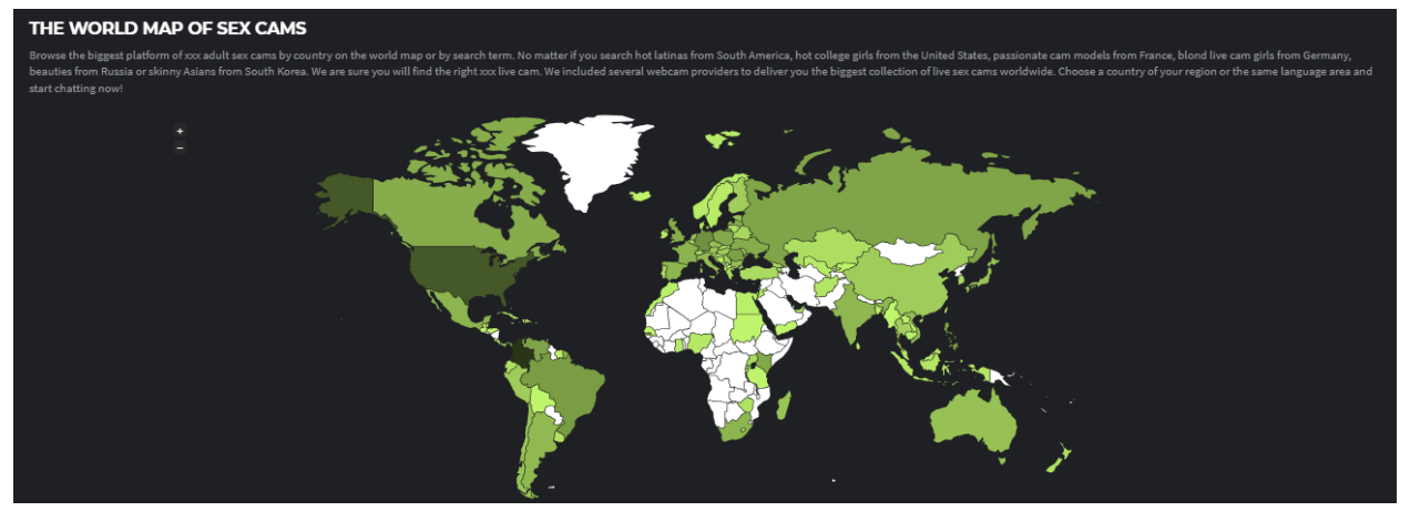 The world map of sex cams