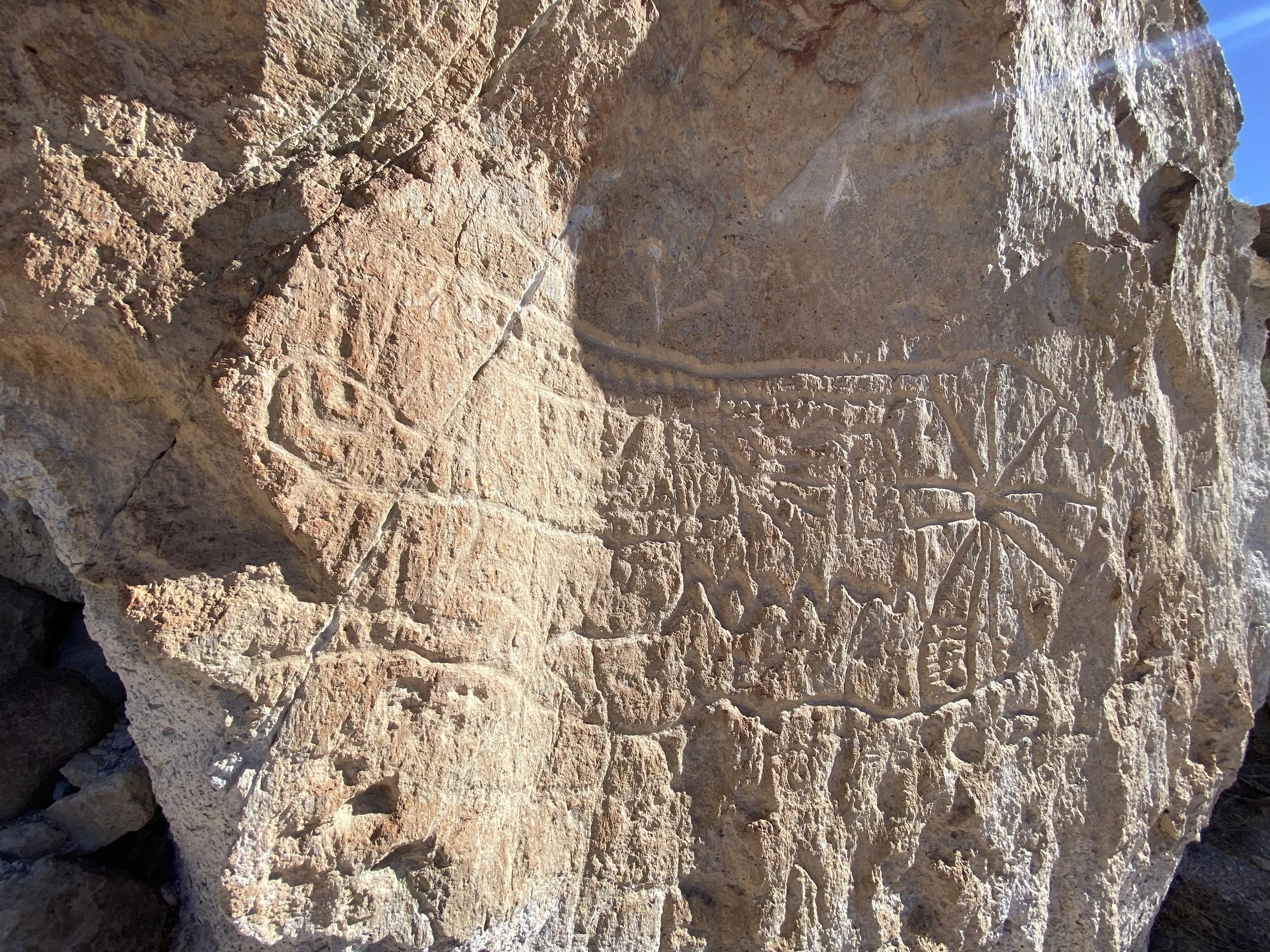 Petroglyphs at Fremont Indian State Park, Utah, USA