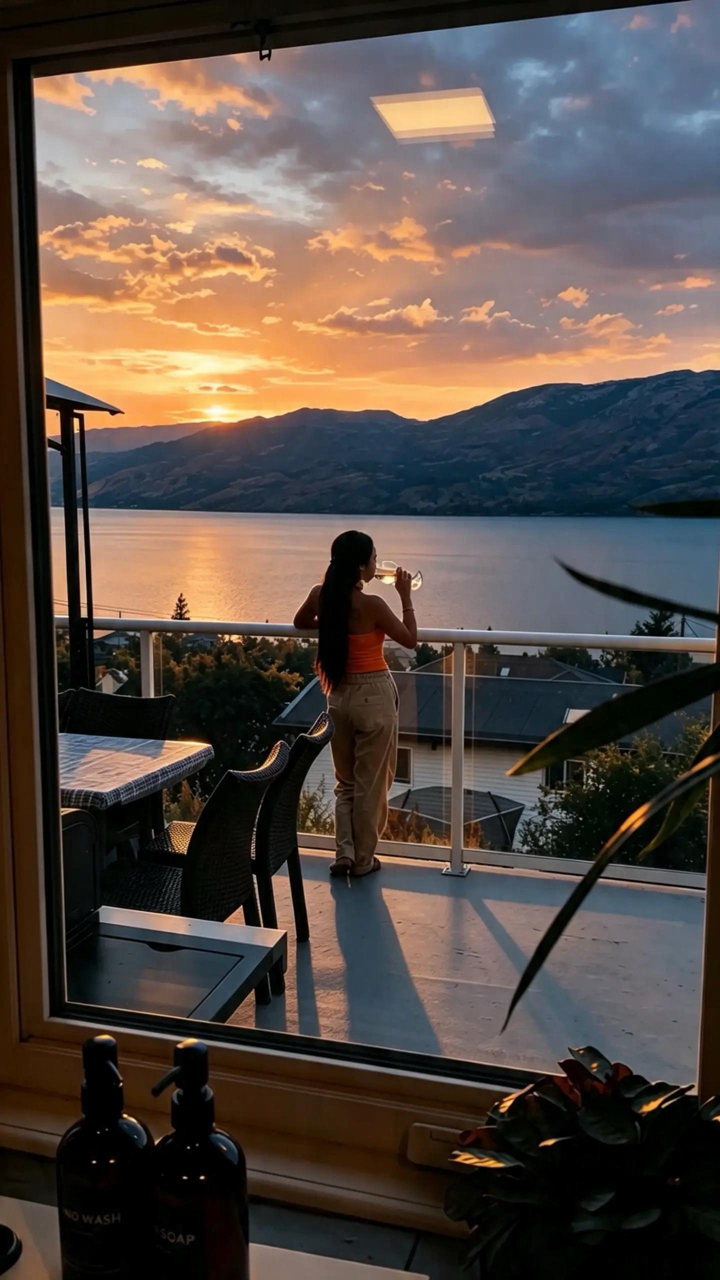 The patio at Khaluna Lake House