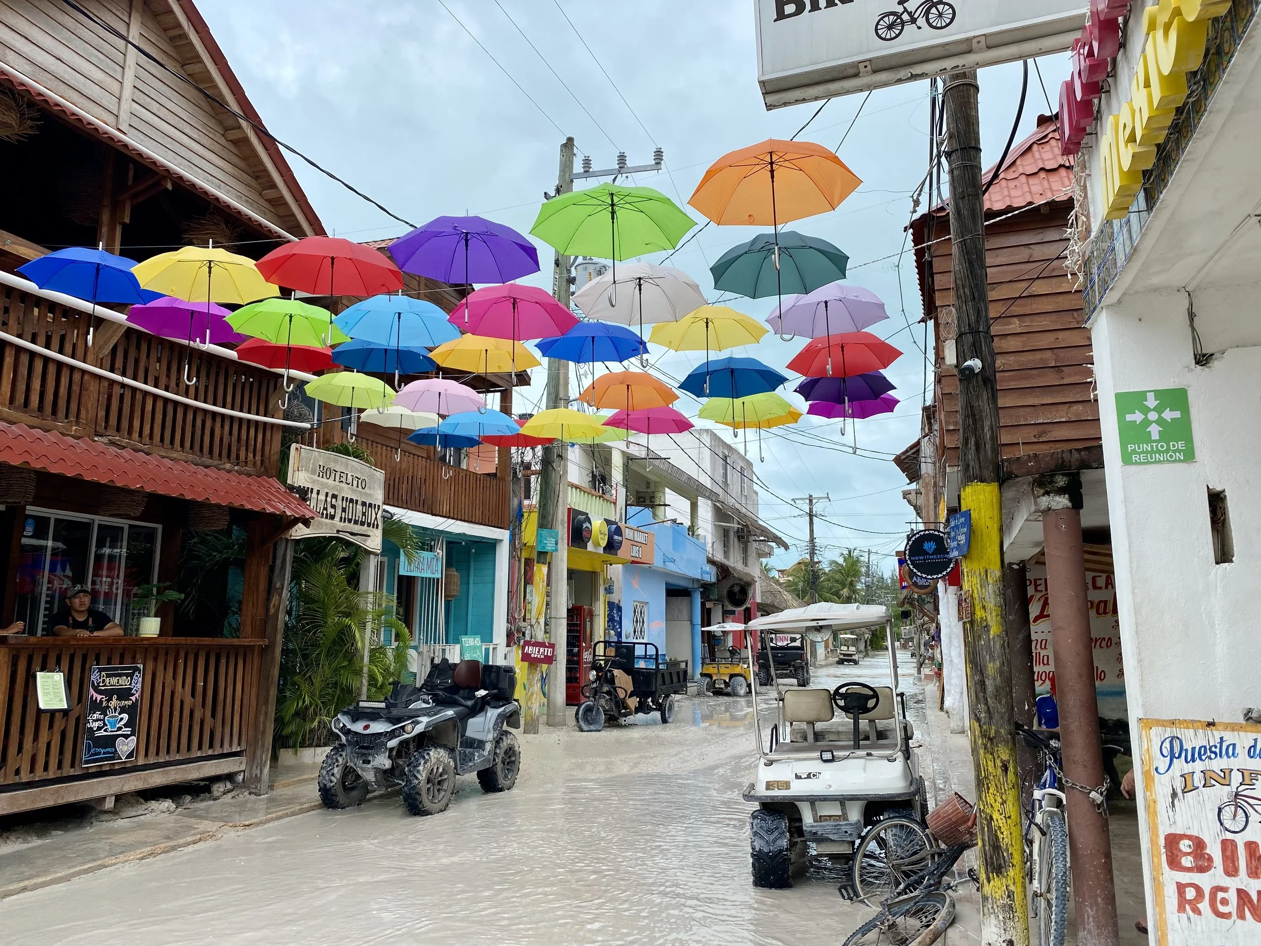 The colorful streets of Isla Holbox