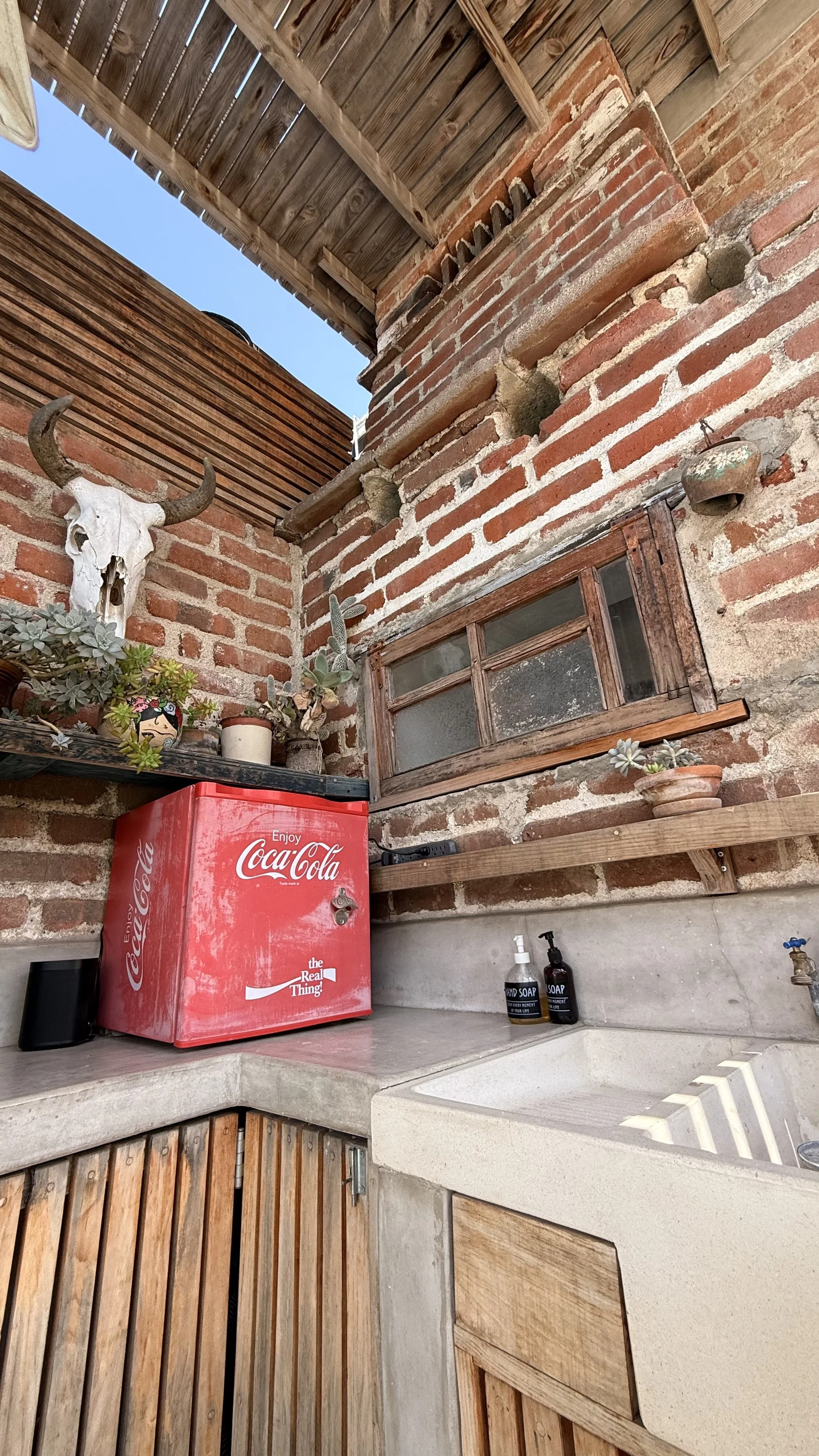 the pool area at Baja House