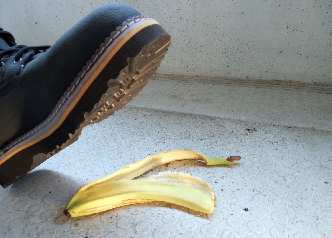 slip on a banana peel