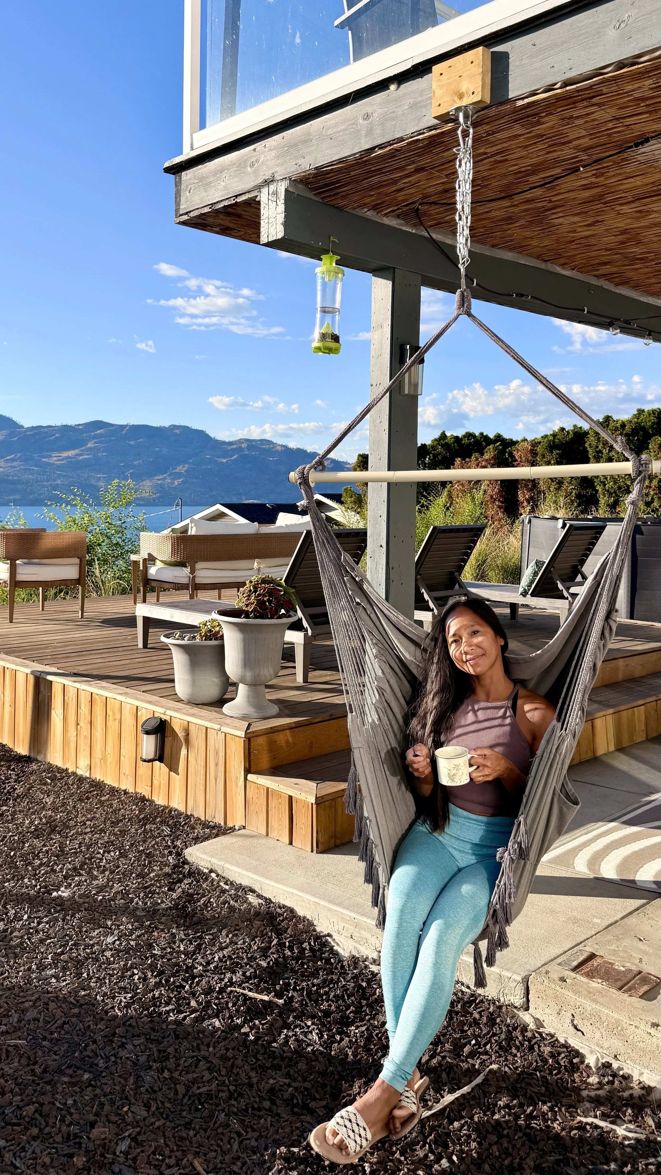 the hanging swing at Khaluna Lake House