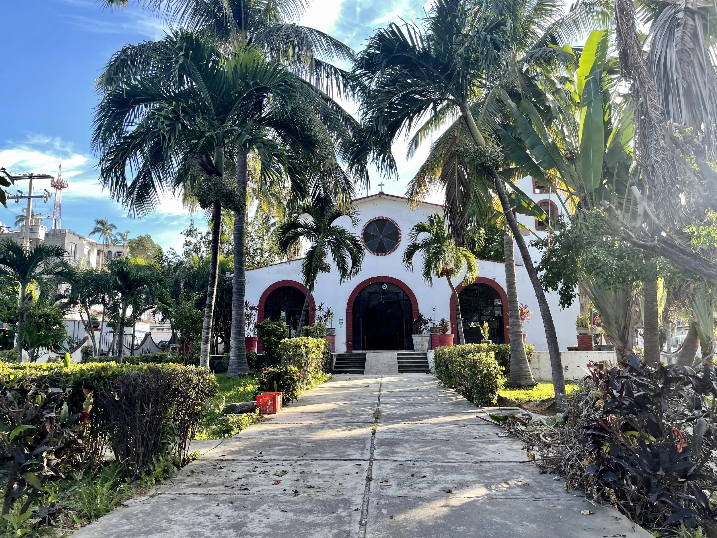 A church in downtown Bucerias