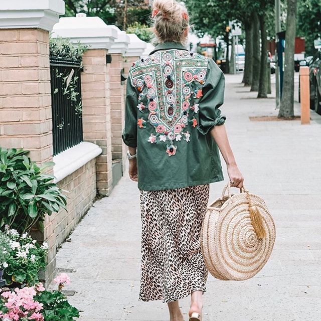 Our unique Ibiza embellished cargo jacket collab with @pom_london is on pre order now ! First stock sold out before we could get them online but now you can bag one early. They are so beautiful every embroidered back is a vintage unique hand embroide